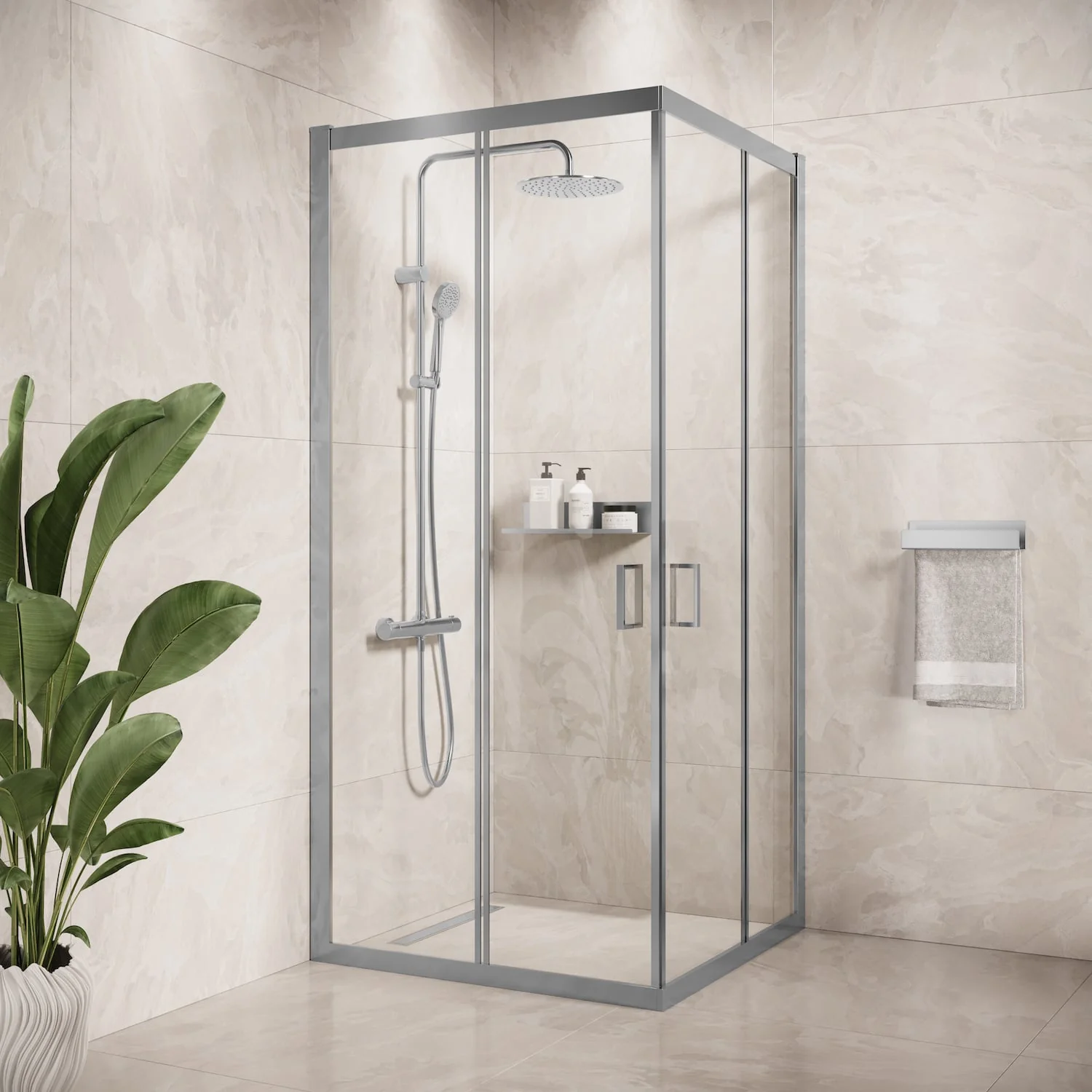 Badplaats Douchecabine Dakota 80 x 80 x 190 cm – Chroom – Douchewand met Schuifdeur - 51Dnspod | Smaakvolle damp – Verzendkosten vrij vanaf 40€ Badplaats Douchecabine Dakota 80 x 80 x 190 cm – Chroom – Douchewand met Schuifdeur - 51Dnspod | Smaakvolle damp – Verzendkosten vrij vanaf 40€