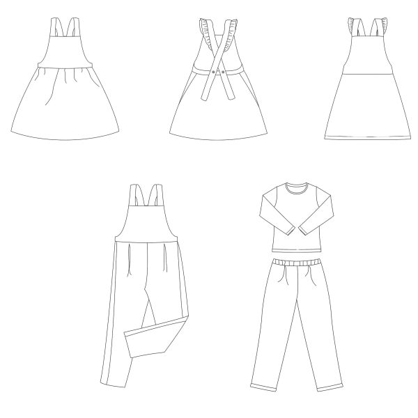 Bel'Etoile - Willa jurk en jumpsuit kids (papieren patroon) - 51Dnspod | Smaakvolle damp – Verzendkosten vrij vanaf 40€