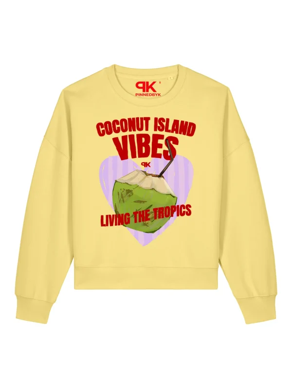 Boxy Sweater Coconut Island Vibes - 51Dnspod | Smaakvolle damp – Verzendkosten vrij vanaf 40€