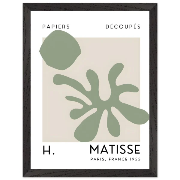Artfulprints Poster met Lijst Matisse – Echoes of the sea - 30x40 cm - Groen - 51Dnspod | Smaakvolle damp – Verzendkosten vrij vanaf 40€