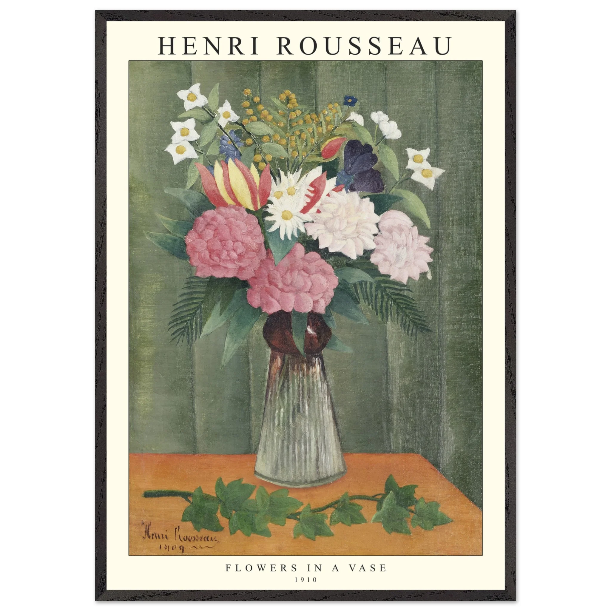 Artfulprints Poster met Lijst Henri Rousseau - Flowers in a vase - 70x100 cm - Groen - 51Dnspod | Smaakvolle damp – Verzendkosten vrij vanaf 40€ Artfulprints Poster met Lijst Henri Rousseau - Flowers in a vase - 70x100 cm - Groen - 51Dnspod | Smaakvolle damp – Verzendkosten vrij vanaf 40€