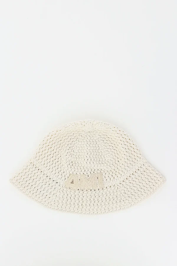 Ami Paris hoed Ami Patch UHA255.AW0085 white cream - 51Dnspod | Smaakvolle damp – Verzendkosten vrij vanaf 40€