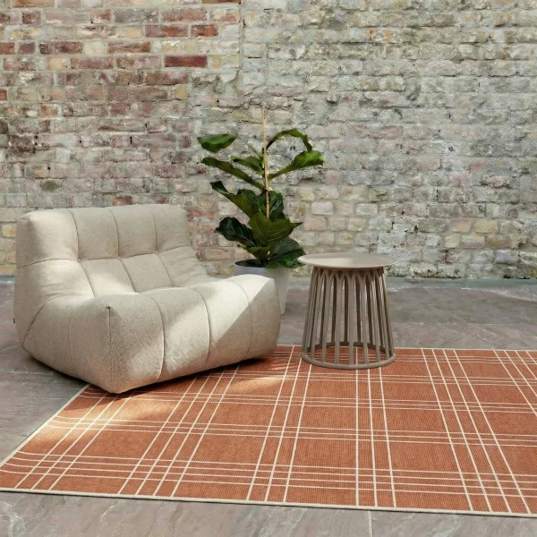 Buitenkleed Linear Roest/Wit - Interieur05 - 51Dnspod | Smaakvolle damp – Verzendkosten vrij vanaf 40€