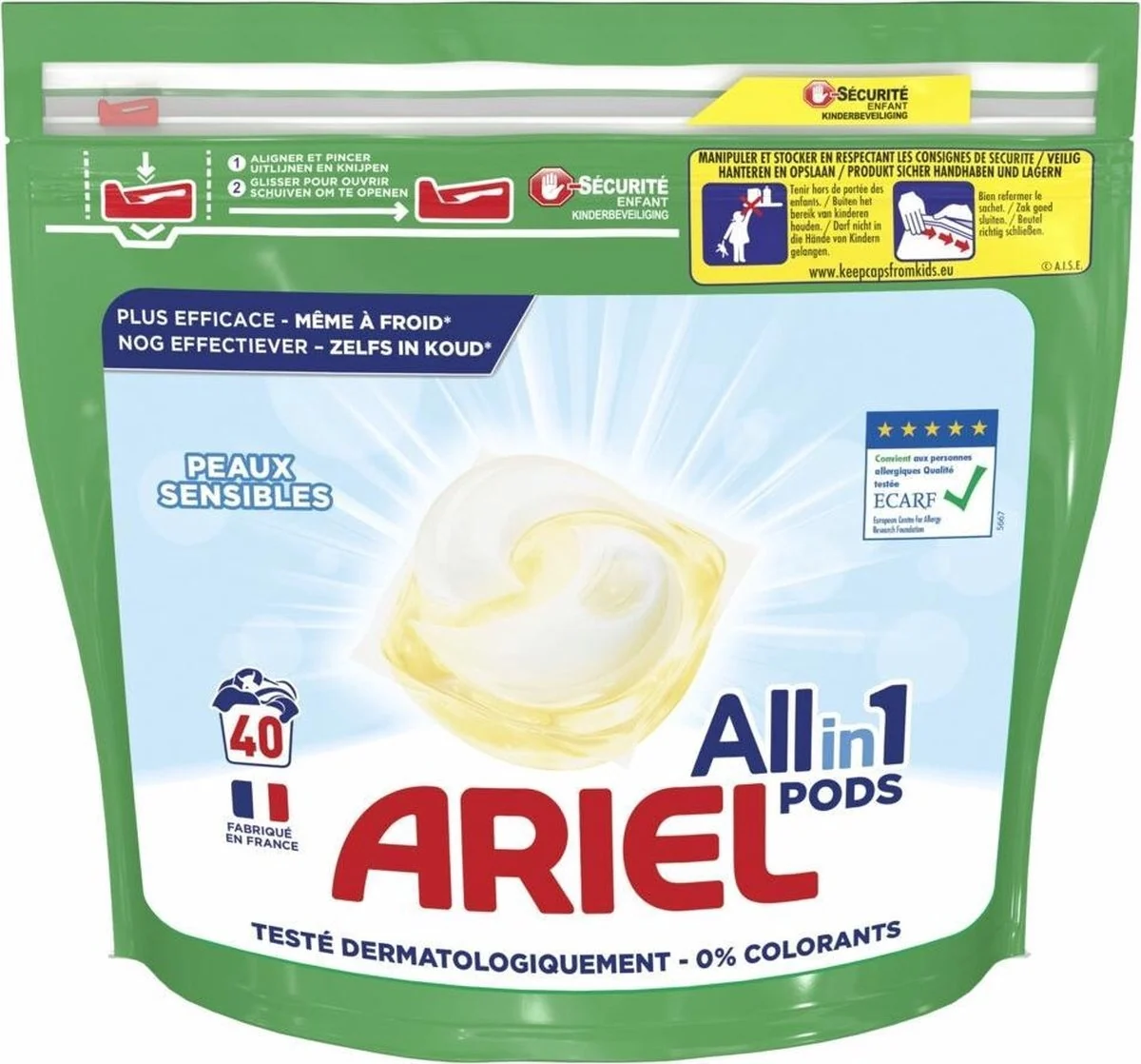 Ariel All-in-1 Pods Wasmiddelcapsules Sensitive 40 stuks - 51Dnspod | Smaakvolle damp – Verzendkosten vrij vanaf 40€ Ariel All-in-1 Pods Wasmiddelcapsules Sensitive 40 stuks - 51Dnspod | Smaakvolle damp – Verzendkosten vrij vanaf 40€