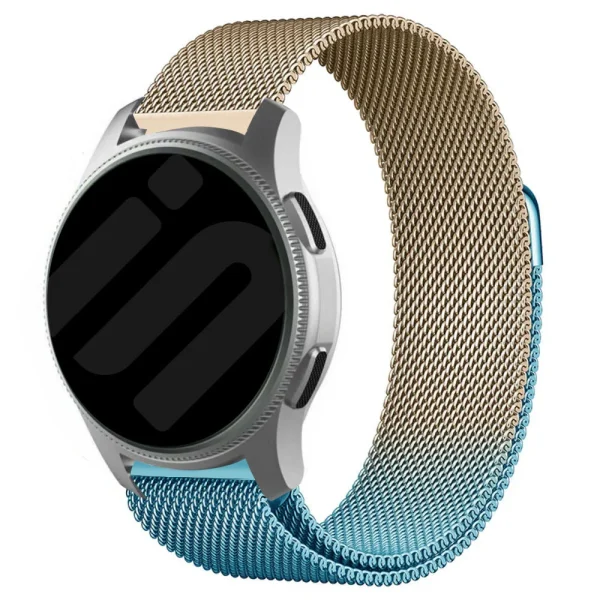 Amazfit Balance Ultra Milanese band (blauw/goud) - 51Dnspod | Smaakvolle damp – Verzendkosten vrij vanaf 40€