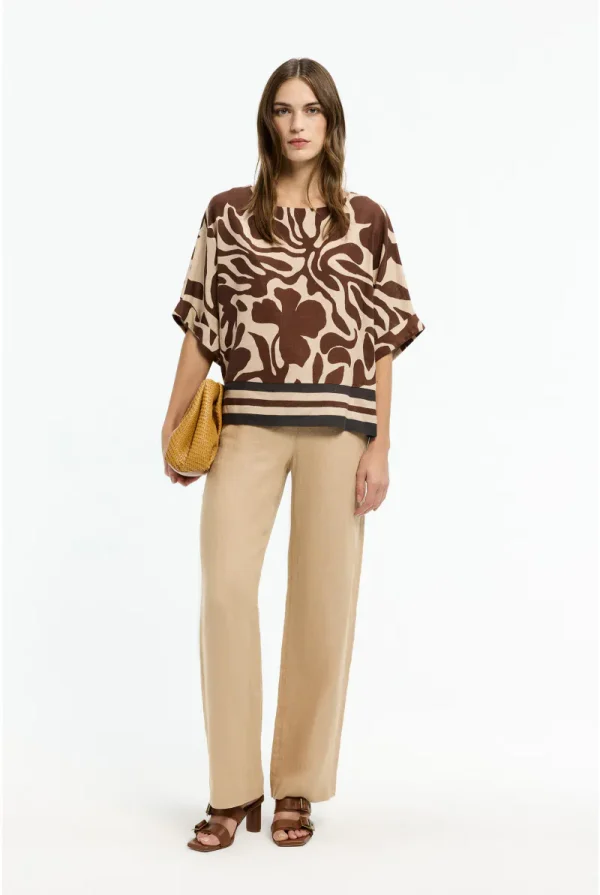 Broek Beige Xandres ( Phocus/0420 ) - 51Dnspod | Smaakvolle damp – Verzendkosten vrij vanaf 40€