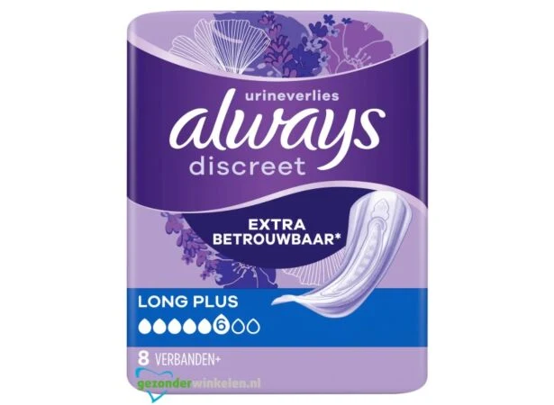 Always Discreet Incontinentieverband Long Plus 8 stuks - 51Dnspod | Smaakvolle damp – Verzendkosten vrij vanaf 40€ Always Discreet Incontinentieverband Long Plus 8 stuks - 51Dnspod | Smaakvolle damp – Verzendkosten vrij vanaf 40€
