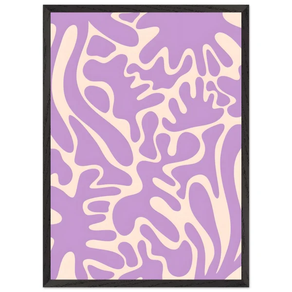 Artfulprints Poster met Lijst Matisse – Purple flora - 50x70 cm - Paars - 51Dnspod | Smaakvolle damp – Verzendkosten vrij vanaf 40€