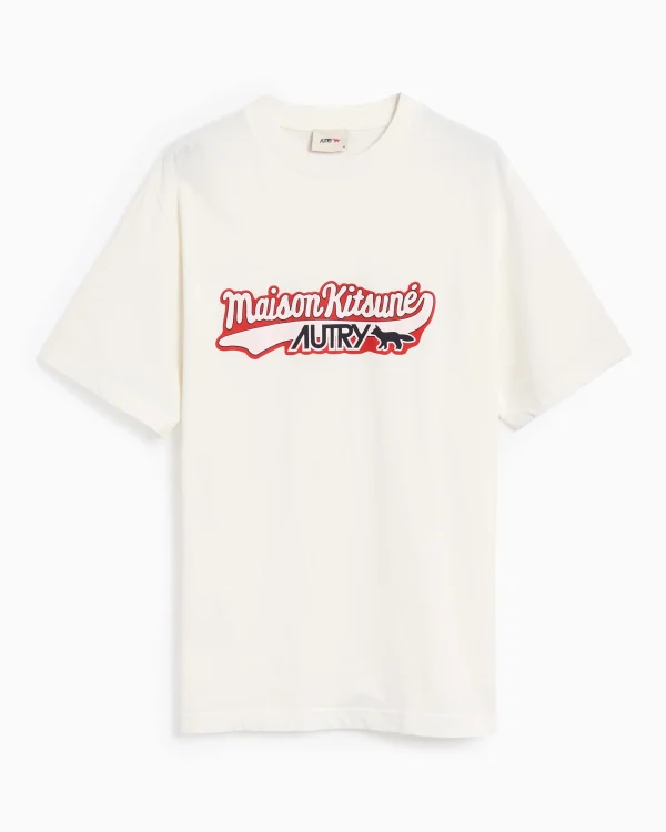 Autry x Maison Kitsuné Varsity met logo T-Shirt voor heren - 51Dnspod | Smaakvolle damp – Verzendkosten vrij vanaf 40€