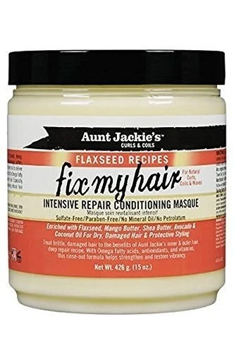 Aunt Jackie's Curls & Coils Flaxseed Recipes Fix My Hair Intensive Repair Conditioning Masque 426 Gram - 51Dnspod | Smaakvolle damp – Verzendkosten vrij vanaf 40€ Aunt Jackie's Curls & Coils Flaxseed Recipes Fix My Hair Intensive Repair Conditioning Masque 426 Gram - 51Dnspod | Smaakvolle damp – Verzendkosten vrij vanaf 40€