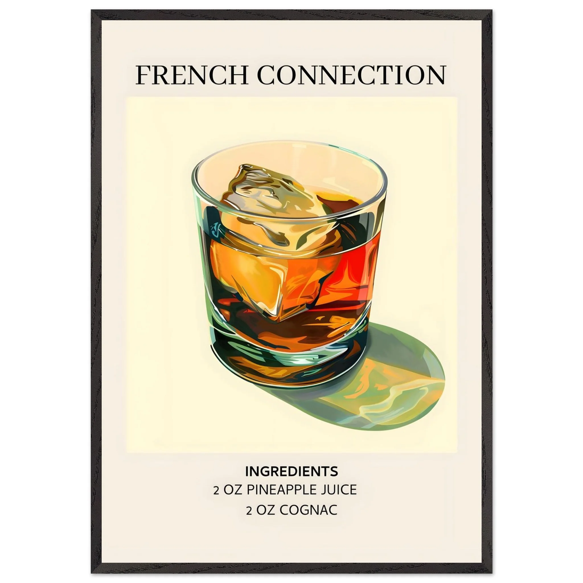 Artfulprints Poster met Lijst French Connection cocktail - Ingrediënten - 70x100 cm - Geel - 51Dnspod | Smaakvolle damp – Verzendkosten vrij vanaf 40€ Artfulprints Poster met Lijst French Connection cocktail - Ingrediënten - 70x100 cm - Geel - 51Dnspod | Smaakvolle damp – Verzendkosten vrij vanaf 40€