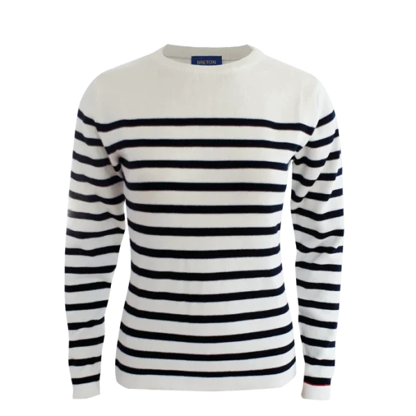 Breton Dames trui/Pullover Pul02 Natural-Navy - 51Dnspod | Smaakvolle damp – Verzendkosten vrij vanaf 40€