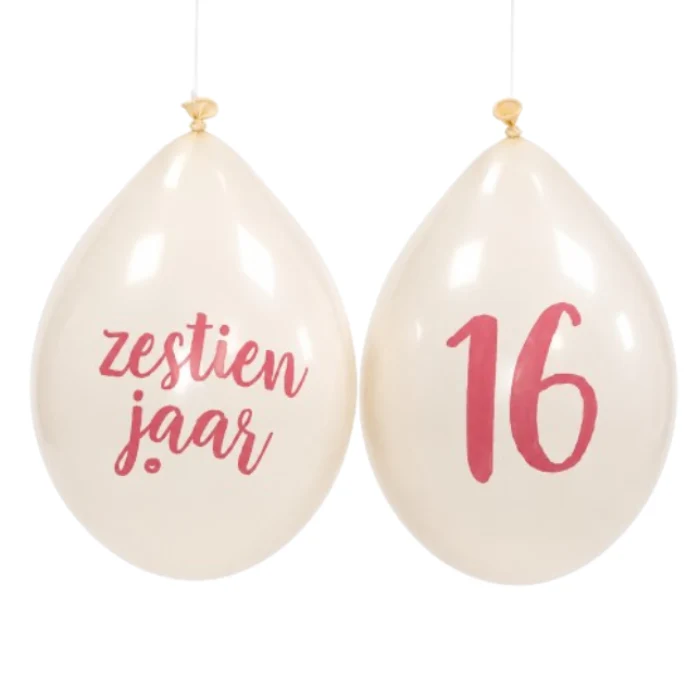 Ballonnen 16 jaar wit/roségoud 30 cm - 10 stuks - 51Dnspod | Smaakvolle damp – Verzendkosten vrij vanaf 40€ Ballonnen 16 jaar wit/roségoud 30 cm - 10 stuks - 51Dnspod | Smaakvolle damp – Verzendkosten vrij vanaf 40€