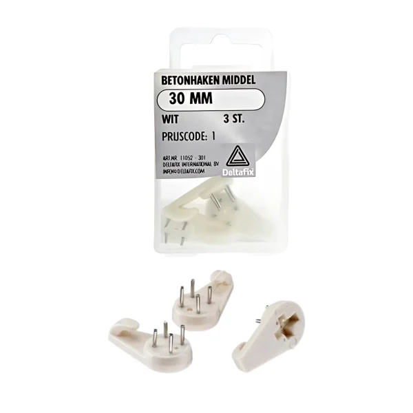 Betonhaakjes wit 30 mm 3 stuks - 51Dnspod | Smaakvolle damp – Verzendkosten vrij vanaf 40€