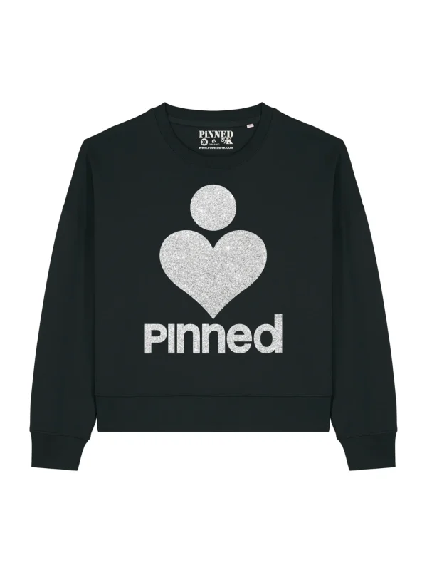 Boxy Sweater PiNNED Silver Glitter - 51Dnspod | Smaakvolle damp – Verzendkosten vrij vanaf 40€