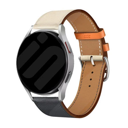 Amazfit Bip Max leren bandje (wit/blauw) - 51Dnspod | Smaakvolle damp – Verzendkosten vrij vanaf 40€