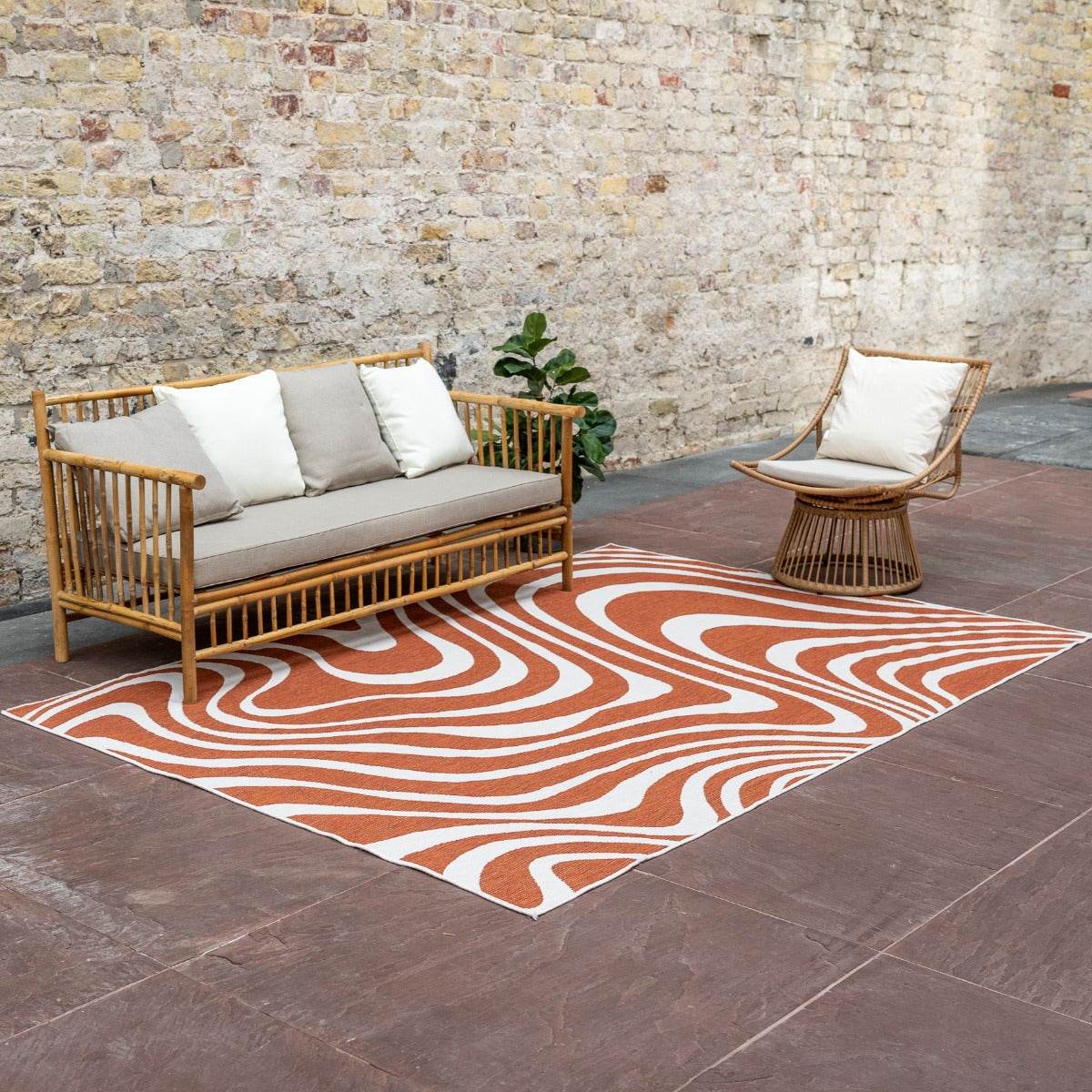 Buitenkleed Swirl Rechthoek - Roest - Dubbelzijdig - 51Dnspod | Smaakvolle damp – Verzendkosten vrij vanaf 40€ Buitenkleed Swirl Rechthoek - Roest - Dubbelzijdig - 51Dnspod | Smaakvolle damp – Verzendkosten vrij vanaf 40€