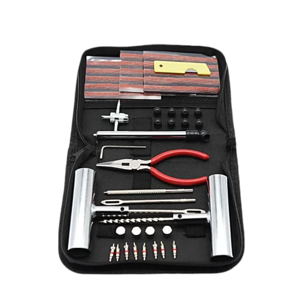 Banden Reparatieset - Complete Set - Proppenset - Inclusief Handige Opbergtas - Reparatieset voor Motor, Brommer of Auto - Bandenreparatieset Auto - Autobanden Reparatie - 51Dnspod | Smaakvol