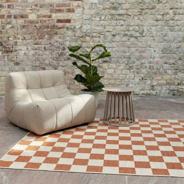 Buitenkleed Level blokken - checkerboard - roest - Interieur05 - 51Dnspod | Smaakvolle damp – Verzendkosten vrij vanaf 40€