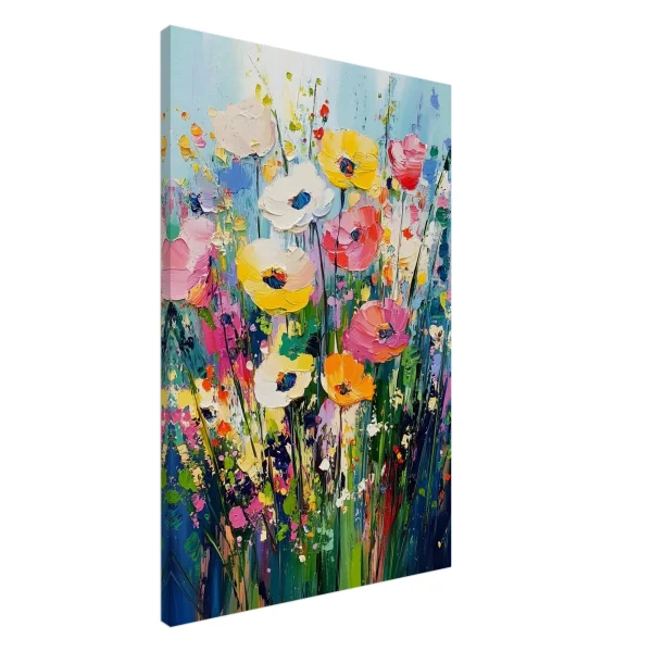 Artfulprints Canvas Colourful flowers canvas - 60x90 cm - Meerkleurig - 51Dnspod | Smaakvolle damp – Verzendkosten vrij vanaf 40€