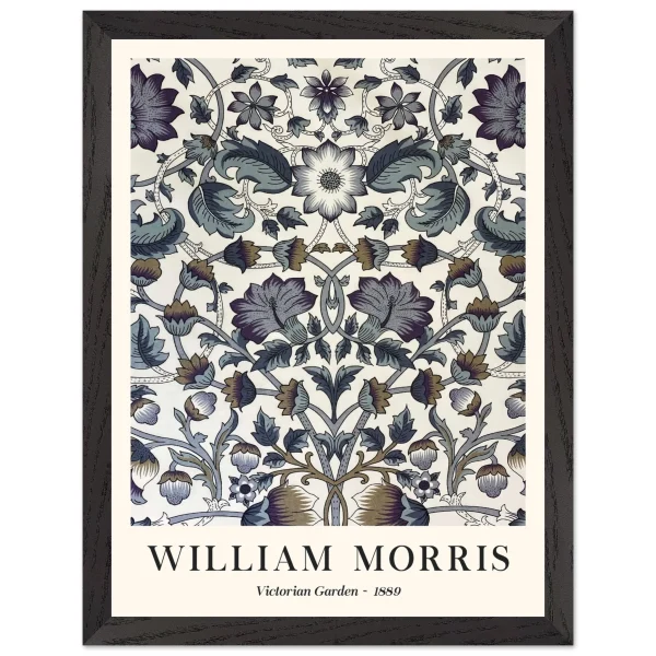 Artfulprints Poster met Lijst William Morris - Victorian garden 1889 - 30x40 cm - Grijs - 51Dnspod | Smaakvolle damp – Verzendkosten vrij vanaf 40€