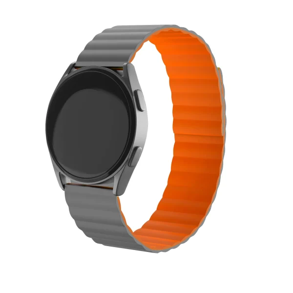 Amazfit Cheetah 2 Ultra magnetisch siliconen bandje (grijs/oranje) - 51Dnspod | Smaakvolle damp – Verzendkosten vrij vanaf 40€