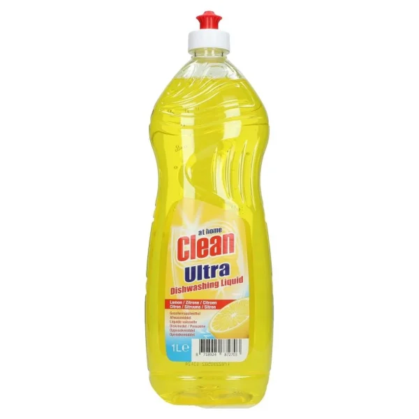 At Home Clean Afwasmiddel Citroen - 1 Liter - 51Dnspod | Smaakvolle damp – Verzendkosten vrij vanaf 40€