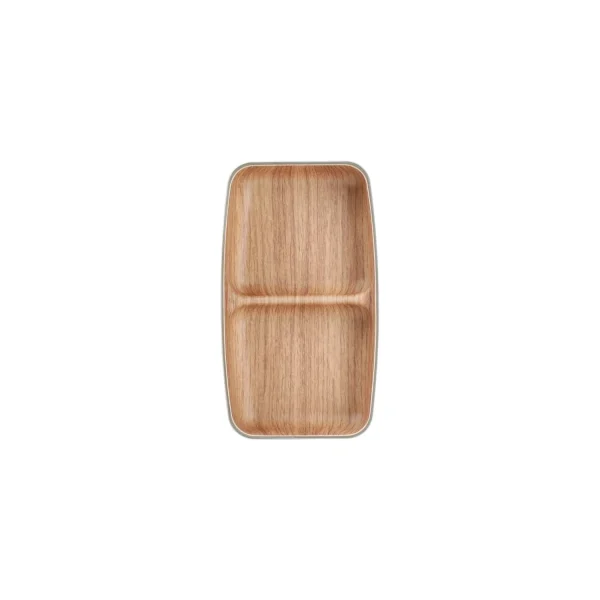 Bonbistro - Verdeelbord 17,5x10cm 2 delen bruin Buffet - 51Dnspod | Smaakvolle damp – Verzendkosten vrij vanaf 40€