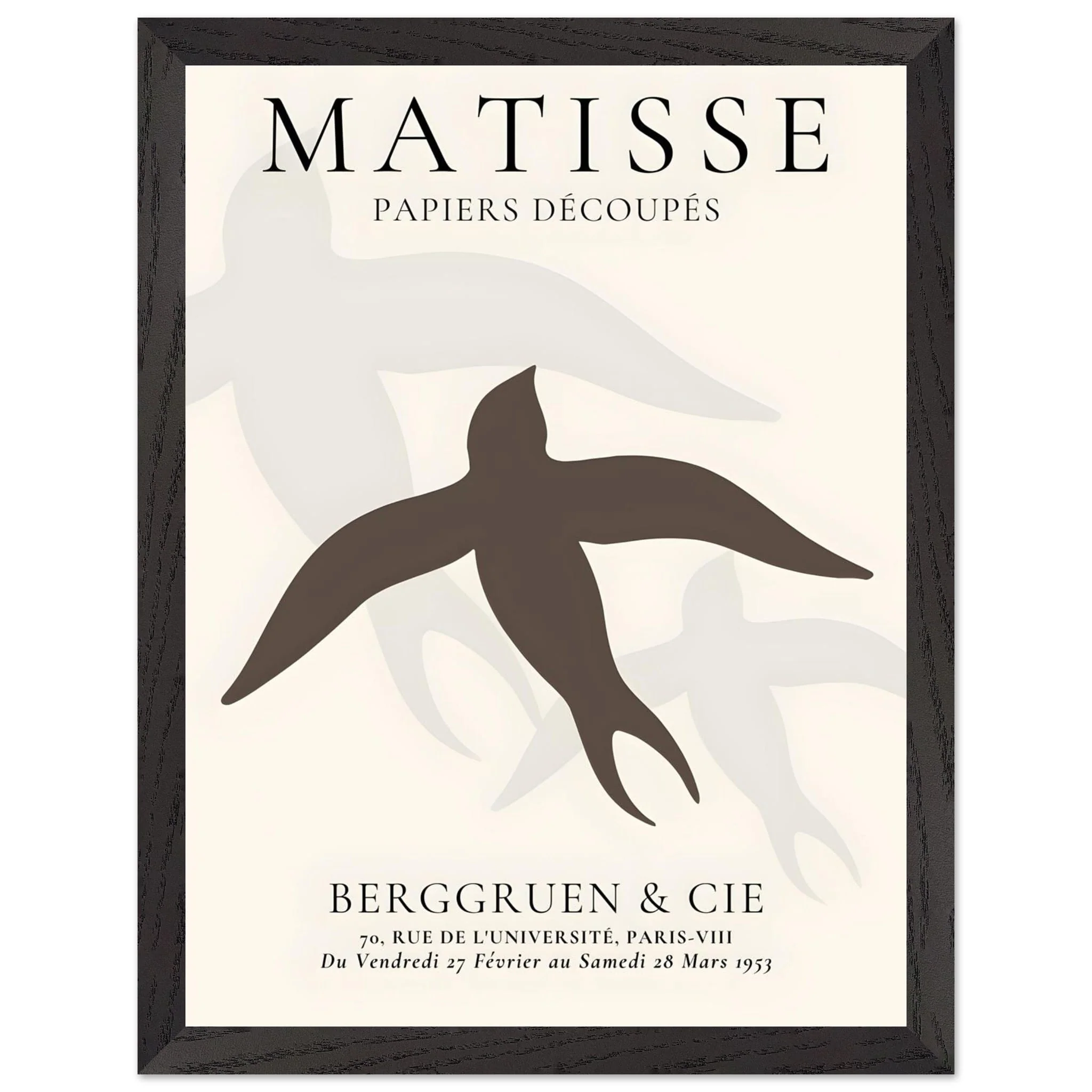 Artfulprints Poster met Lijst Matisse - Birds silhouettes - 30x40 cm - Bruin - 51Dnspod | Smaakvolle damp – Verzendkosten vrij vanaf 40€ Artfulprints Poster met Lijst Matisse - Birds silhouettes - 30x40 cm - Bruin - 51Dnspod | Smaakvolle damp – Verzendkosten vrij vanaf 40€