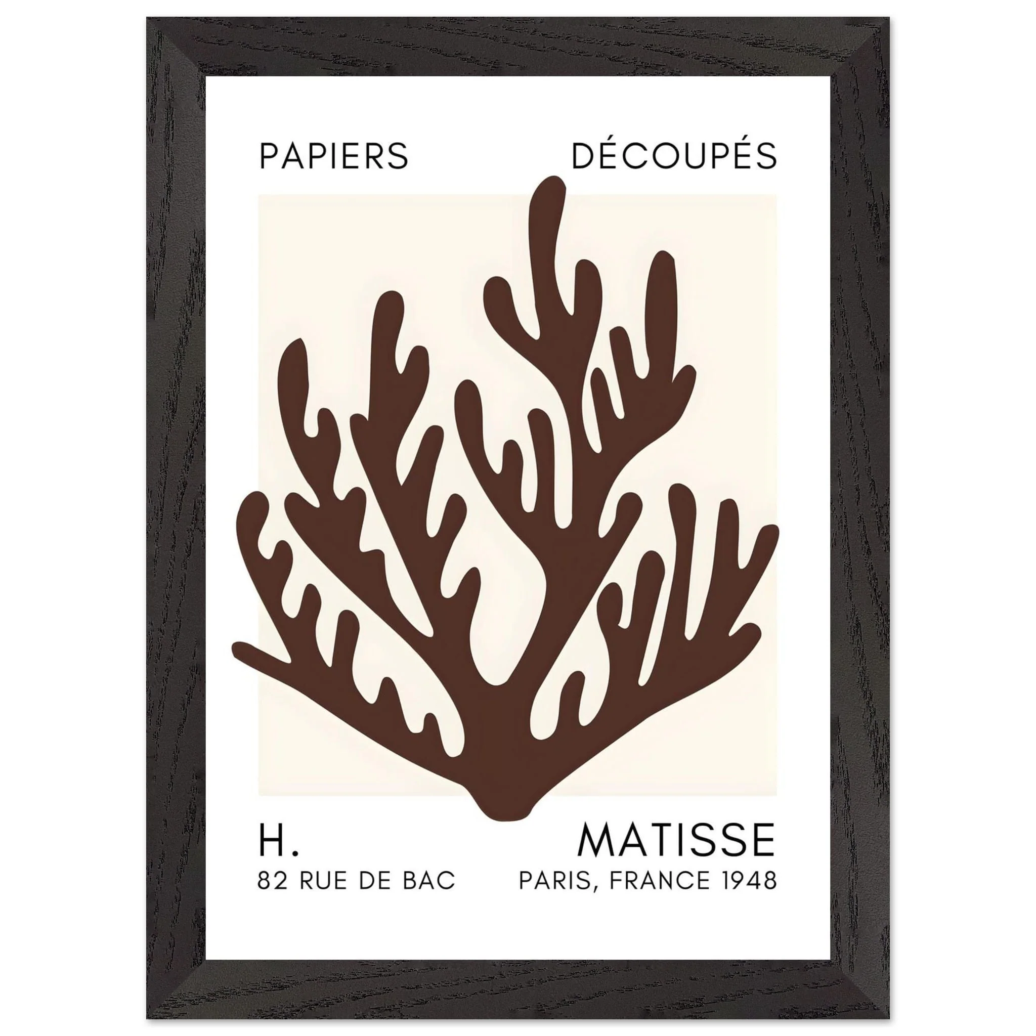 Artfulprints Poster met Lijst Matisse – Coral harmony brown - A4 21x29.7 cm - Bruin - 51Dnspod | Smaakvolle damp – Verzendkosten vrij vanaf 40€ Artfulprints Poster met Lijst Matisse – Coral harmony brown - A4 21x29.7 cm - Bruin - 51Dnspod | Smaakvolle damp – Verzendkosten vrij vanaf 40€