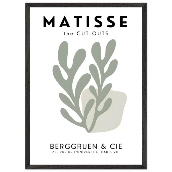 Artfulprints Poster met Lijst Matisse – Whispers of a flower - 50x70 cm - Grijs - 51Dnspod | Smaakvolle damp – Verzendkosten vrij vanaf 40€