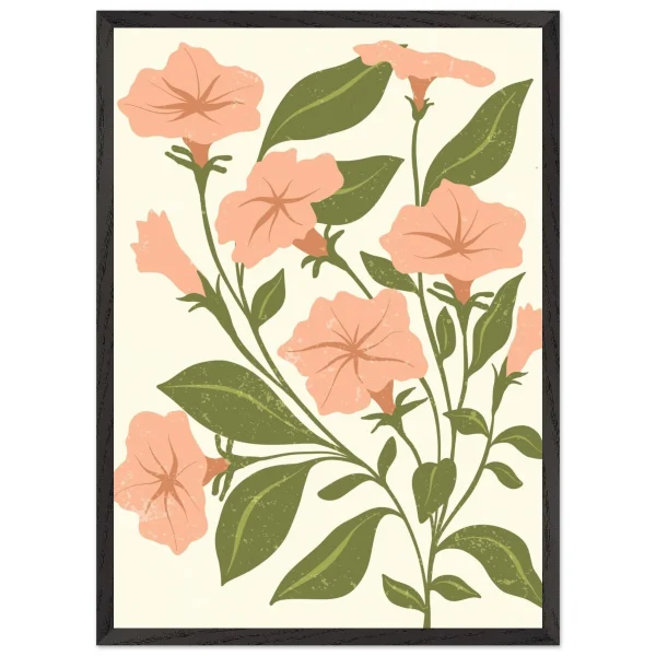 Artfulprints Poster met Lijst Boho – Garden breeze - 50x70 cm - Roze - 51Dnspod | Smaakvolle damp – Verzendkosten vrij vanaf 40€
