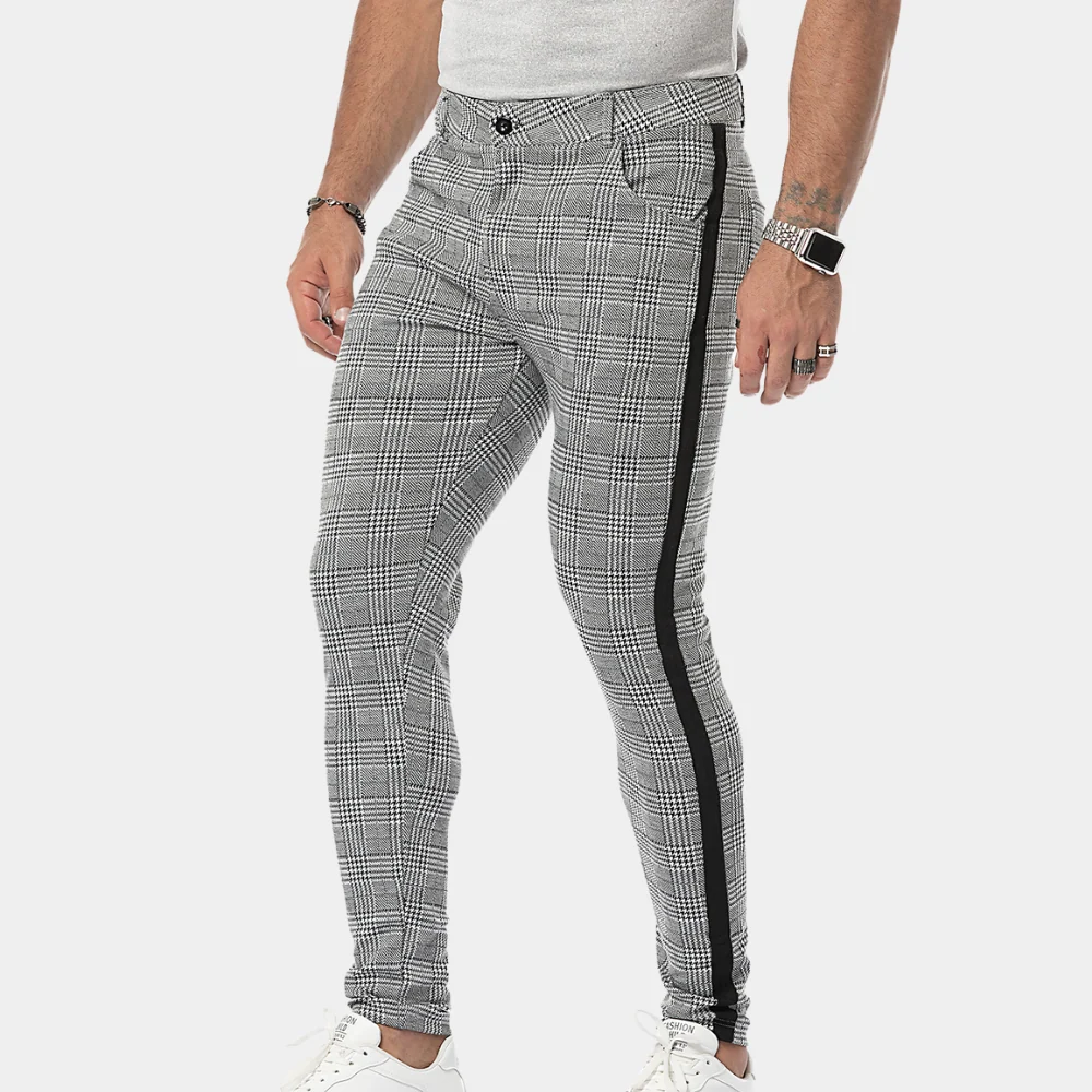 Anton - Retro Heren skinny-fit geruite zomerbroek - 51Dnspod | Smaakvolle damp – Verzendkosten vrij vanaf 40€ Anton - Retro Heren skinny-fit geruite zomerbroek - 51Dnspod | Smaakvolle damp – Verzendkosten vrij vanaf 40€