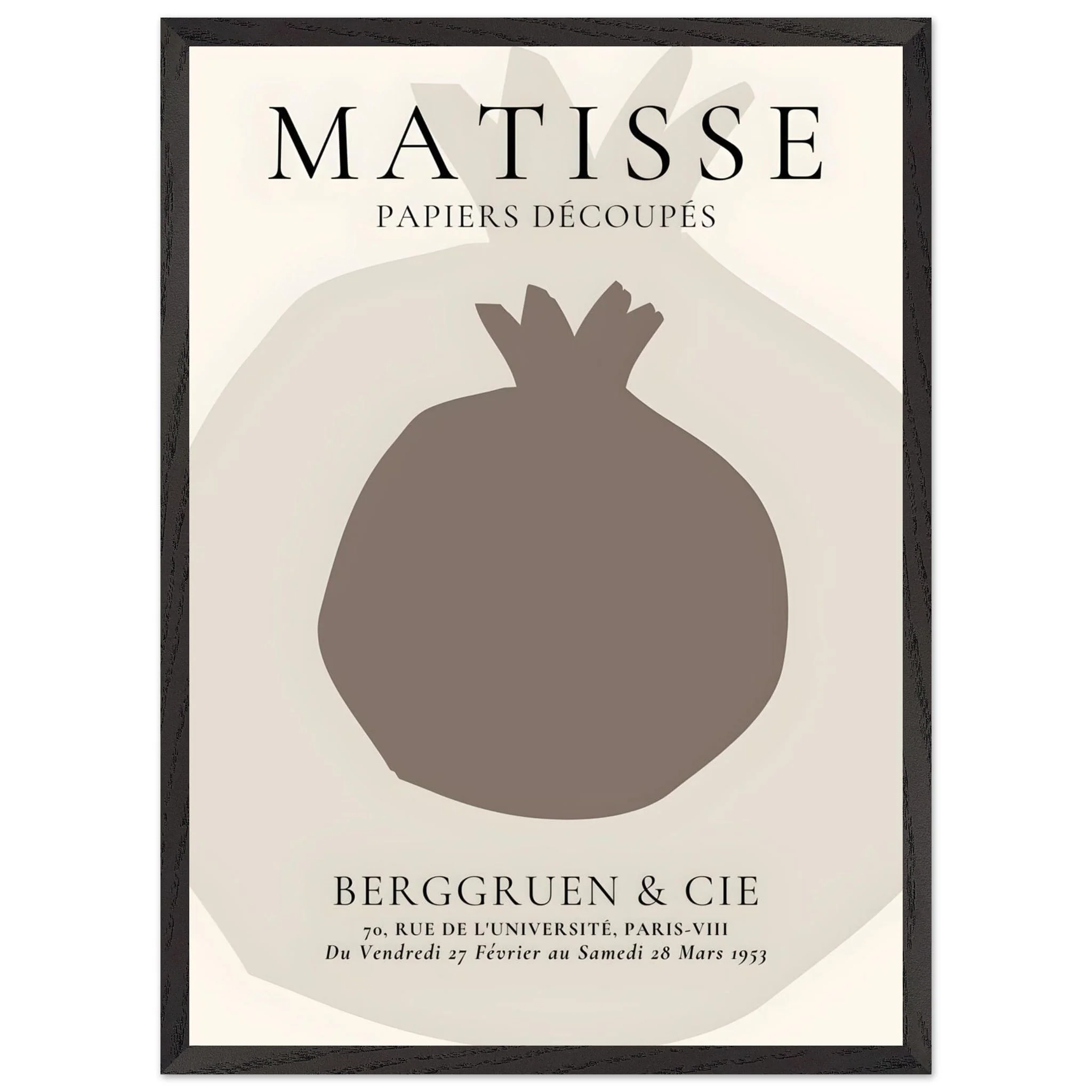 Artfulprints Poster met Lijst Matisse – Still fruit - 50x70 cm - Grijs - 51Dnspod | Smaakvolle damp – Verzendkosten vrij vanaf 40€ Artfulprints Poster met Lijst Matisse – Still fruit - 50x70 cm - Grijs - 51Dnspod | Smaakvolle damp – Verzendkosten vrij vanaf 40€