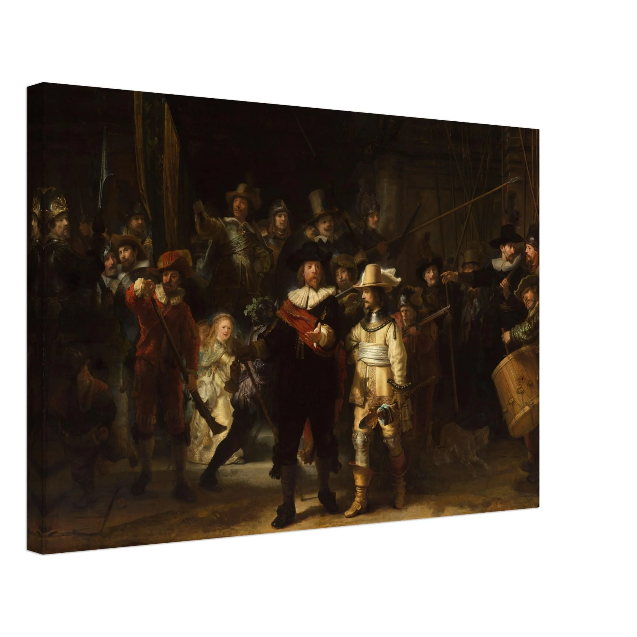 Artfulprints Canvas Rembrandt van Rijn - De nachtwacht canvas - 60x40 cm - Bruin - 51Dnspod | Smaakvolle damp – Verzendkosten vrij vanaf 40€ Artfulprints Canvas Rembrandt van Rijn - De nachtwacht canvas - 60x40 cm - Bruin - 51Dnspod | Smaakvolle damp – Verzendkosten vrij vanaf 40€