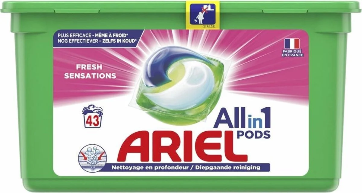 Ariel All-in-1 Pods Fris Roze Wasmiddelcapsules 43 stuks - 51Dnspod | Smaakvolle damp – Verzendkosten vrij vanaf 40€ Ariel All-in-1 Pods Fris Roze Wasmiddelcapsules 43 stuks - 51Dnspod | Smaakvolle damp – Verzendkosten vrij vanaf 40€