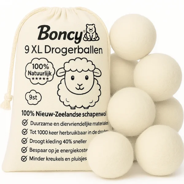 Boncy® Premium Drogerballen - 9 Stuks - Wit - 51Dnspod | Smaakvolle damp – Verzendkosten vrij vanaf 40€