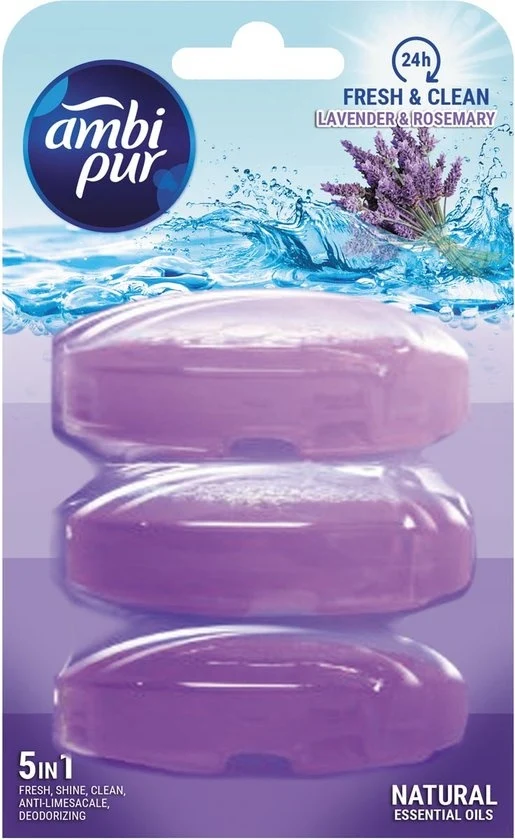 Ambi pur Fresh en Shine vulling toiletblokje, 3 x 165 ml - 51Dnspod | Smaakvolle damp – Verzendkosten vrij vanaf 40€