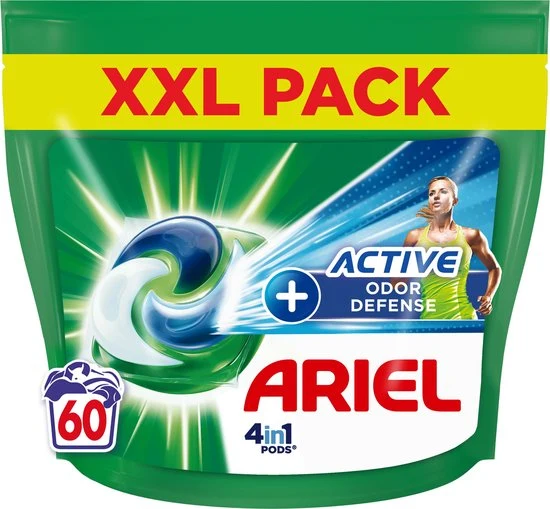 Ariel 4in1 Wasmiddel Pods + Actieve Geurbestrijding - 60 Wasbeurten - 51Dnspod | Smaakvolle damp – Verzendkosten vrij vanaf 40€ Ariel 4in1 Wasmiddel Pods + Actieve Geurbestrijding - 60 Wasbeurten - 51Dnspod | Smaakvolle damp – Verzendkosten vrij vanaf 40€