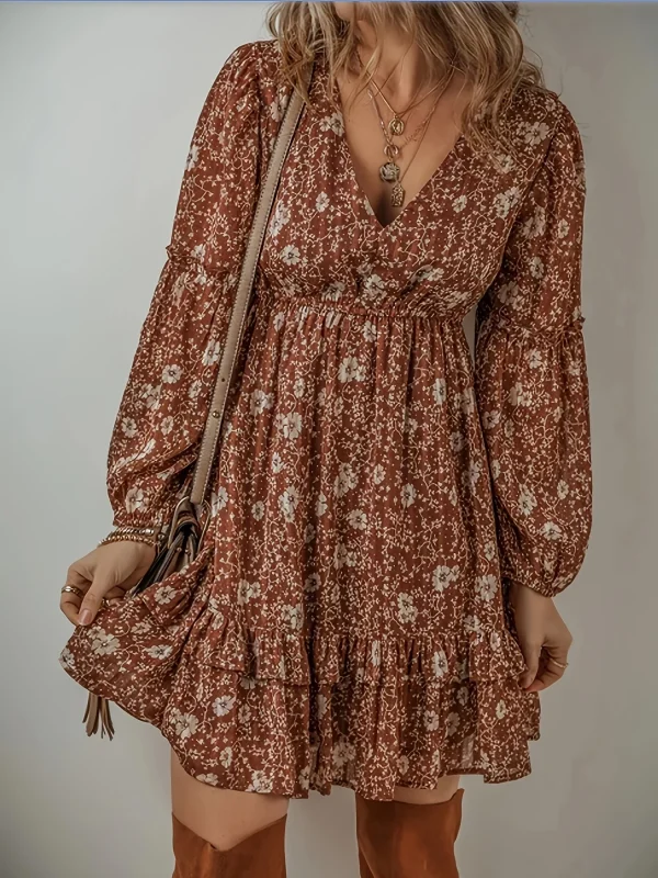 Bloemenprint minijurk | Zomerjurk | Casual minijurk met charmante bloemenprint - 51Dnspod | Smaakvolle damp – Verzendkosten vrij vanaf 40€