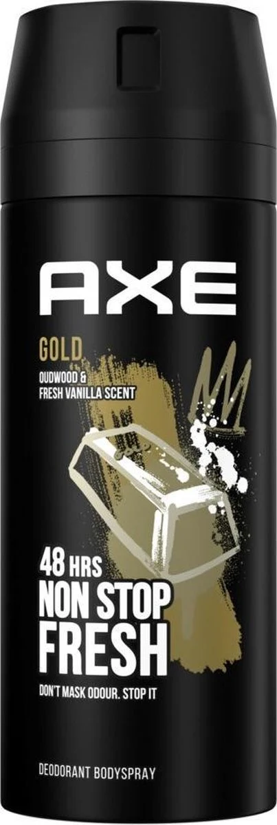 Axe Bodyspray Deodorant Gold 150 ml - 51Dnspod | Smaakvolle damp – Verzendkosten vrij vanaf 40€ Axe Bodyspray Deodorant Gold 150 ml - 51Dnspod | Smaakvolle damp – Verzendkosten vrij vanaf 40€