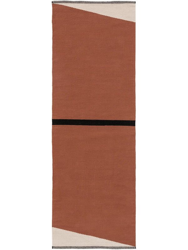 benuta katoenen loper Lenny - terracotta - 70x200 cm - 51Dnspod | Smaakvolle damp – Verzendkosten vrij vanaf 40€