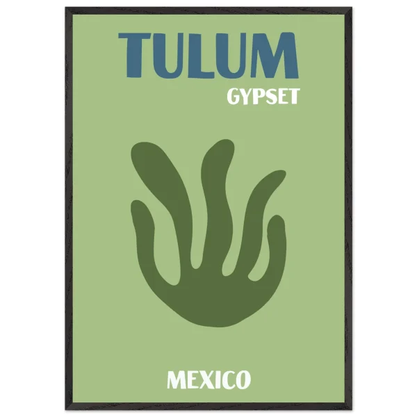 Artfulprints Poster met Lijst Mexico - Tulum Gypset - 70x100 cm - Groen - 51Dnspod | Smaakvolle damp – Verzendkosten vrij vanaf 40€