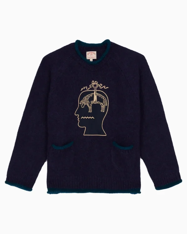 Brain Dead x Brooks Brothers California Relaxed geborduurd Trui voor heren - 51Dnspod | Smaakvolle damp – Verzendkosten vrij vanaf 40€