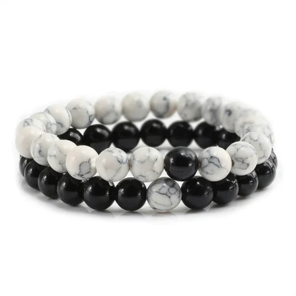 Armband Kralen | Zwart + Wit - 51Dnspod | Smaakvolle damp – Verzendkosten vrij vanaf 40€
