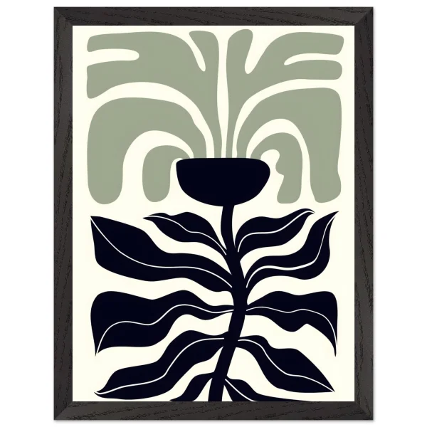 Artfulprints Poster met Lijst Matisse – Poetic bloom II - 30x40 cm - Groen - 51Dnspod | Smaakvolle damp – Verzendkosten vrij vanaf 40€