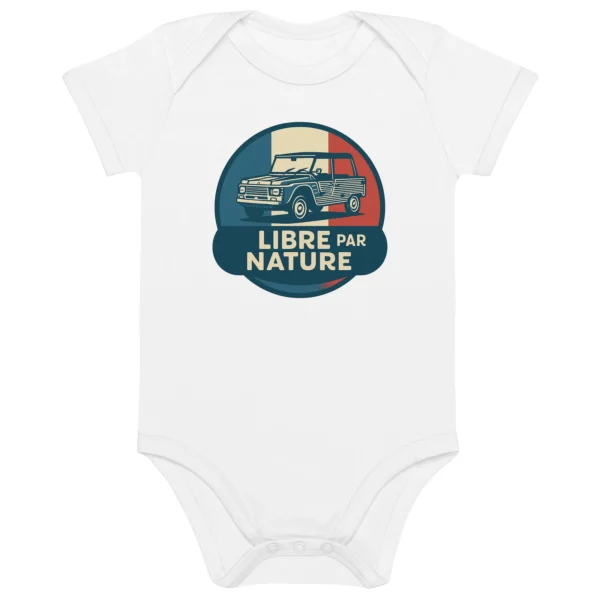 Biologische Baby Romper – Citroën Méhari “Libre par Nature” - 51Dnspod | Smaakvolle damp – Verzendkosten vrij vanaf 40€