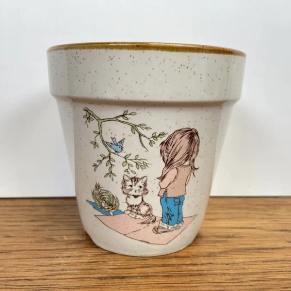 Bloempot meisje met poesje - 51Dnspod | Smaakvolle damp – Verzendkosten vrij vanaf 40€