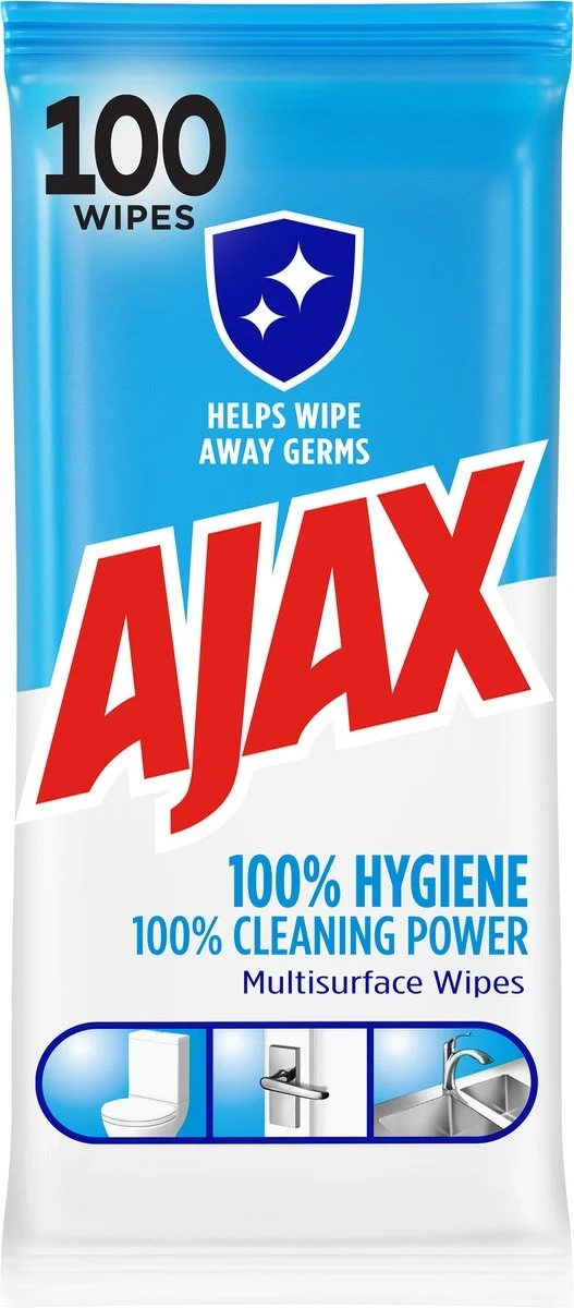 Ajax 100% Hygiene allesreiniger schoonmaakdoekjes - 100st - 51Dnspod | Smaakvolle damp – Verzendkosten vrij vanaf 40€