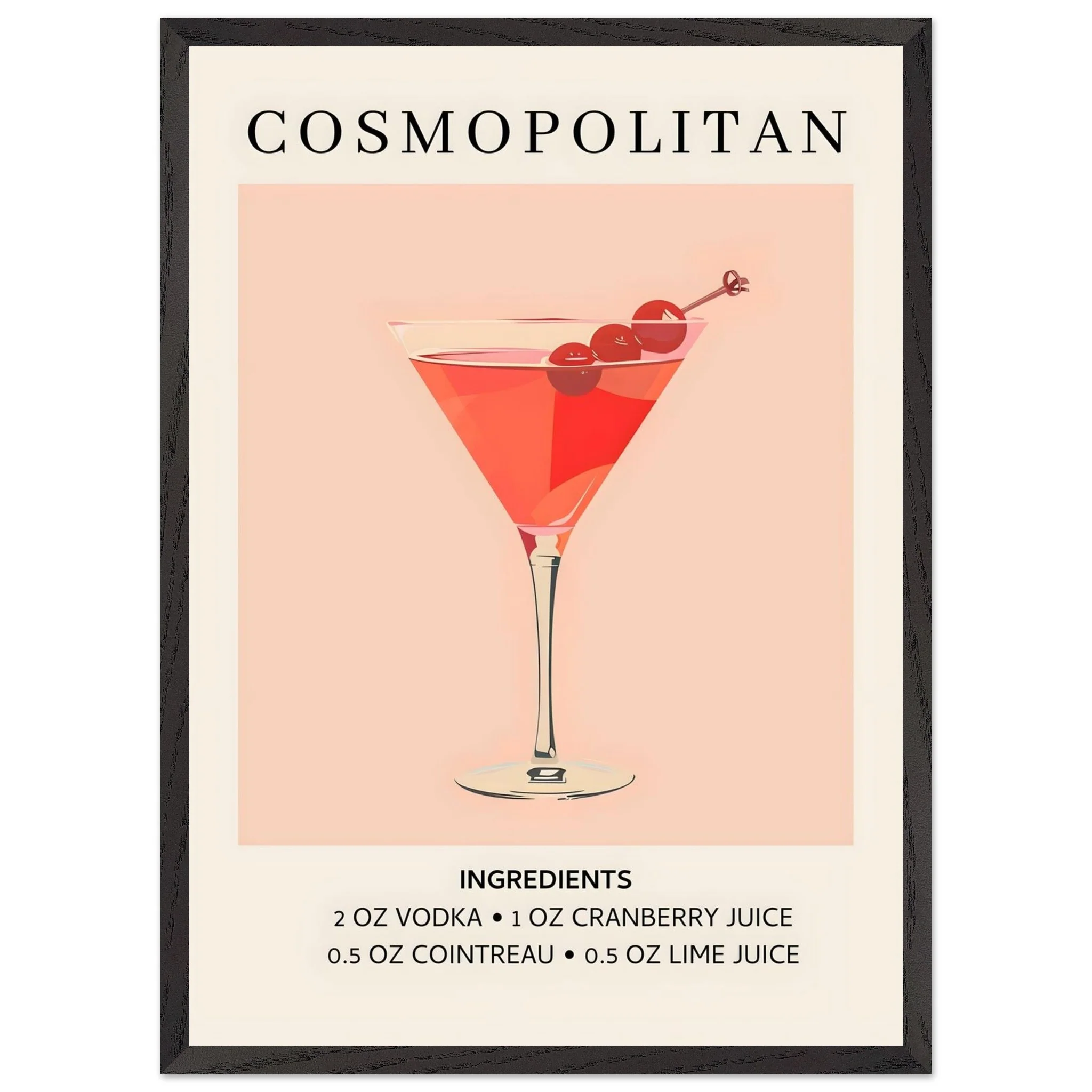Artfulprints Poster met Lijst Cosmopolitan cocktail - Ingrediënten - 50x70 cm - Roze - 51Dnspod | Smaakvolle damp – Verzendkosten vrij vanaf 40€ Artfulprints Poster met Lijst Cosmopolitan cocktail - Ingrediënten - 50x70 cm - Roze - 51Dnspod | Smaakvolle damp – Verzendkosten vrij vanaf 40€